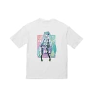 VOCALOID Tシャツ 初音ミク Ani-Art 第3弾 BIGシルエットTシャツ ホワイト ユニセックス Lサイズ>