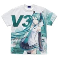初音ミク V3 フルグラフィックTシャツ Ver.3.0/WHITE-XL>