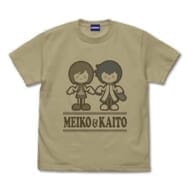 MEIKO・KAITO Tシャツ あと Ver./SAND KHAKI-M>