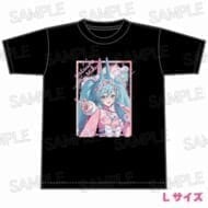 初音ミク あやかしステージ Tシャツ 黒(L)>