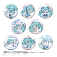 初音ミク×シナモロール トレーディンググリッター缶バッジ 8個入り1BOX