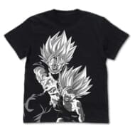 ドラゴンボールZ 親子かめはめ波 オールプリントTシャツ/BLACK-XL