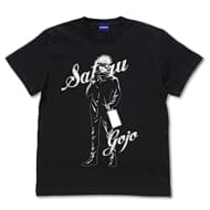 呪術廻戦 描き下ろし 五条 Tシャツ Snow Fes Ver. BLACK-XL>