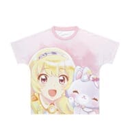 ミュークルドリーミー みっくす! みゅー&日向ゆめ Ani-Art aqua label フルグラフィックTシャツ ピンク ユニセックスLサイズ>