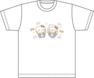 しろたん×サンリオキャラクターズ Tシャツ/しろたん×ハローキティ(M)>
