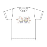 しろたん×サンリオキャラクターズ Tシャツ/しろたん×ハローキティ(L)>