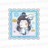 大河幻想ラジオドラマ「魔道祖師」×サンリオキャラクターズ 切手風オーロラアクリルカード【ミニキャラver.】②藍忘機×シナモロール>