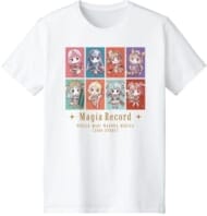 マギアレコード 魔法少女まどか☆マギカ外伝 集合 デフォルメAni-Art Tシャツ ホワイト メンズSサイズ