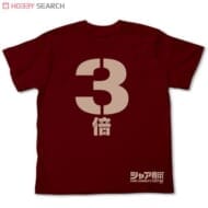 ガンダム 3倍Tシャツ BURGUNDY M>