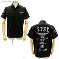 機動戦士ガンダム 地球連邦軍ワッペンベースワークシャツ BLACK XL