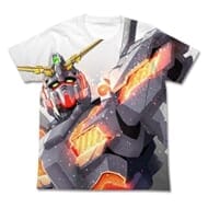 機動戦士ガンダムUC ユニコーンガンダム フルグラフィックTシャツ/ホワイト-XL>