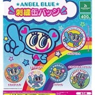 ANGEL BLUE 刺繍缶バッジ>