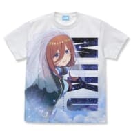 五等分の花嫁∽ 中野三玖 フルグラフィックTシャツ/WHITE-XL
