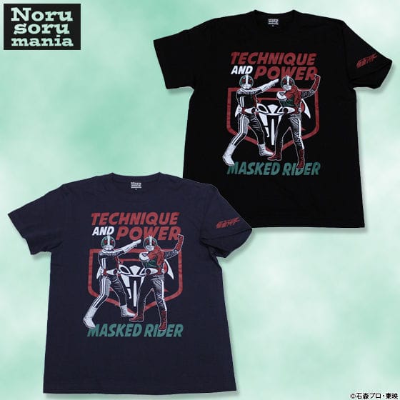 仮面ライダー×ノルソルマニア コラボ Tシャツ(技の1号・力の2号柄)>