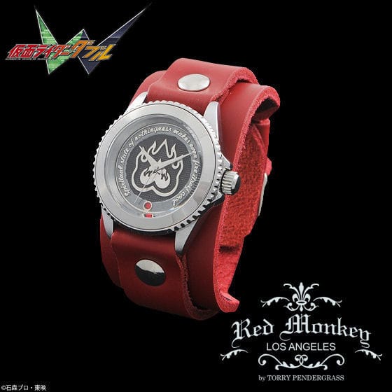 仮面ライダーアクセル × Red Monkey designs Collaboration Wristwatch Silver925 High-End Model>