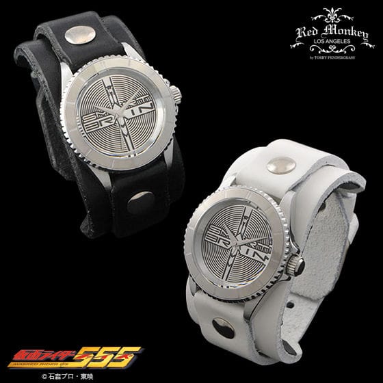 仮面ライダー555 × Red Monkey designs Collaboration Wristwatch Silver925 High-End Model>
