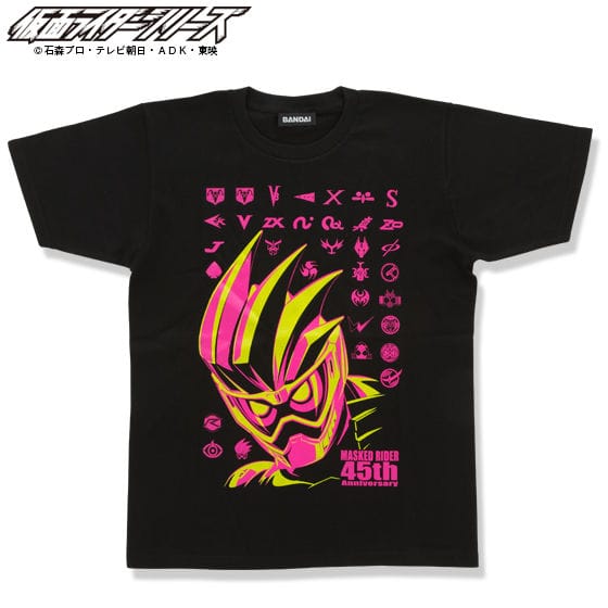 仮面ライダーシリーズ45周年記念 仮面ライダーエグゼイド&ライダーマークTシャツ>