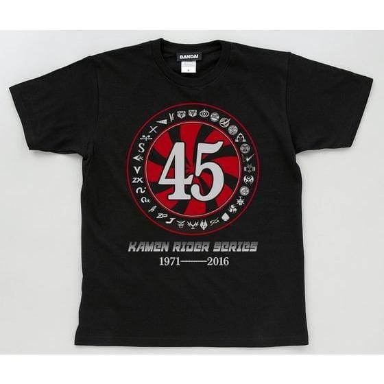 仮面ライダーシリーズ45th Tシャツ タイフーン柄 (ブラック)>