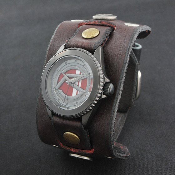 仮面ライダードライブ ハート × Red Monkey Designs Collaboration Wristwatch Silver925 High-End Model>