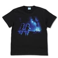 ヘブンバーンズレッド 星空の茅森と蒼井 Tシャツ/BLACK-XL(再販)