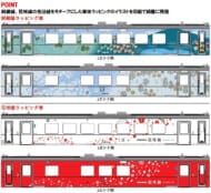 Nゲージ 98136 H100形ディーゼルカー(釧網線・花咲線ラッピング車)セット(2両)