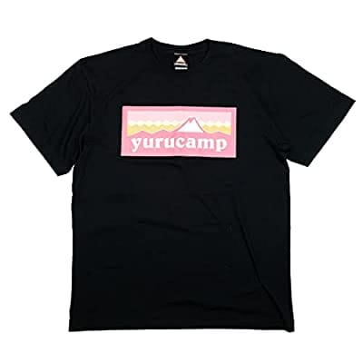 ゆるキャン ふじさんロゴ Tシャツ なでしこ L ブラック