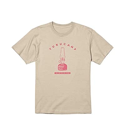 ゆるキャン△ 各務原なでしこ モチーフ柄 Tシャツ ベージュ メンズXXXLサイズ