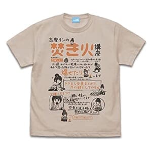 ゆるキャン△ リンの焚き火講座 Tシャツ Ver2.0/SAND BEIGEーM