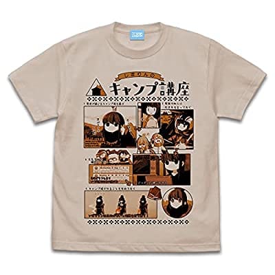 ゆるキャン△ 志摩リンのキャンプ講座 Tシャツ Ver2.0/SAND BEIGEーM