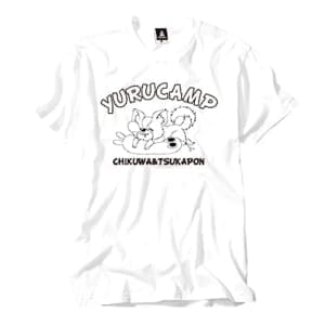 ゆるキャン△ Tシャツ ちくわ&ツカぽん Tシャツ ホワイト Mサイズ