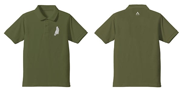 ゆるキャン△ 刺繍ポロシャツ/GREEN TEAーXL