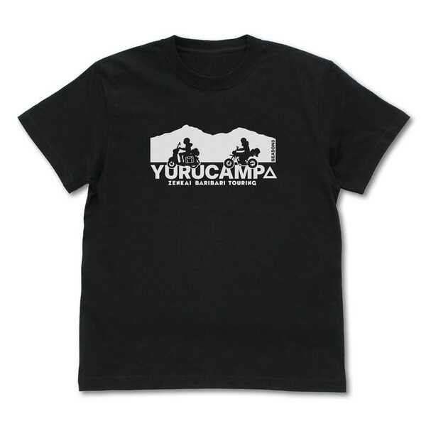 ゆるキャン△ SEASON3 リン・綾乃ツーリング Tシャツ/BLACK-M